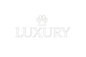 create a logo for the brand "Luxury" With a dog paw and make the letters white and trwnsparent background